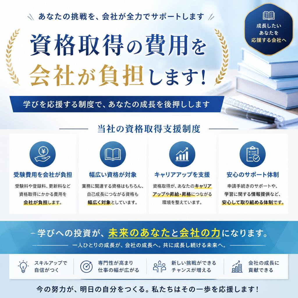 4. 成長をサポートする資格取得支援